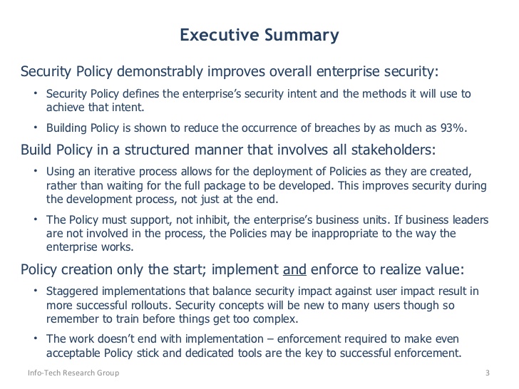 corporate security policy examples